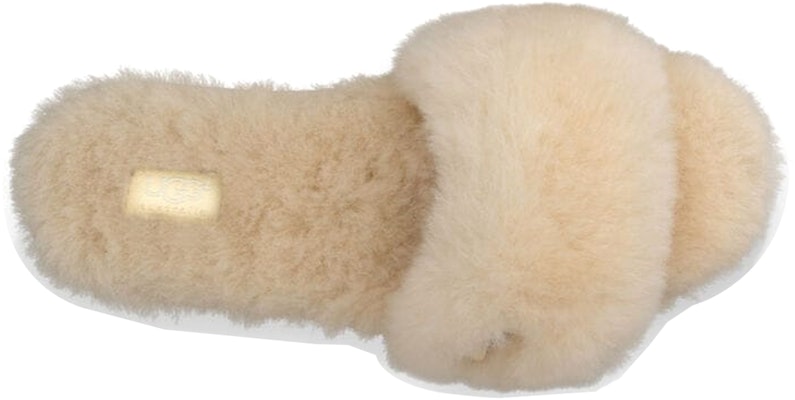 (W) UGG Fluff Slide 'Metallic Bow Natural' Sandal Unisex 1005565-NAT Shop (W) UGG Fluff Slide 'Metallic Bow Natural' Sandal Unisex 1005565-NAT