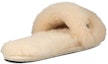 Purchase (W) UGG Fluff Slide 'Metallic Bow Natural' Sandal Unisex 1005565-NAT