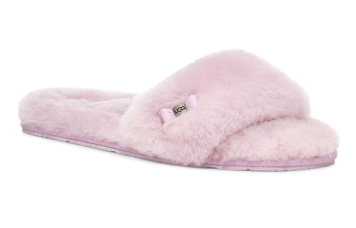 Lookbook (W) UGG Fluff Slide ''Metallic Bow Rosa Lila'' 1005565-CATR