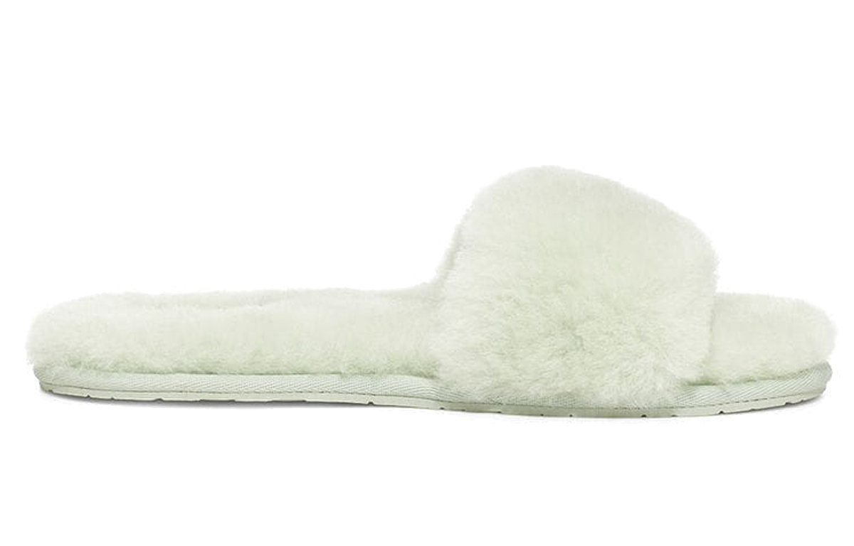 Order (W) UGG Fluff Slide 'Mint Green Metallic Bow' - Selipar Fluff Hijau Mint Riben Metalik 1005565-RMN