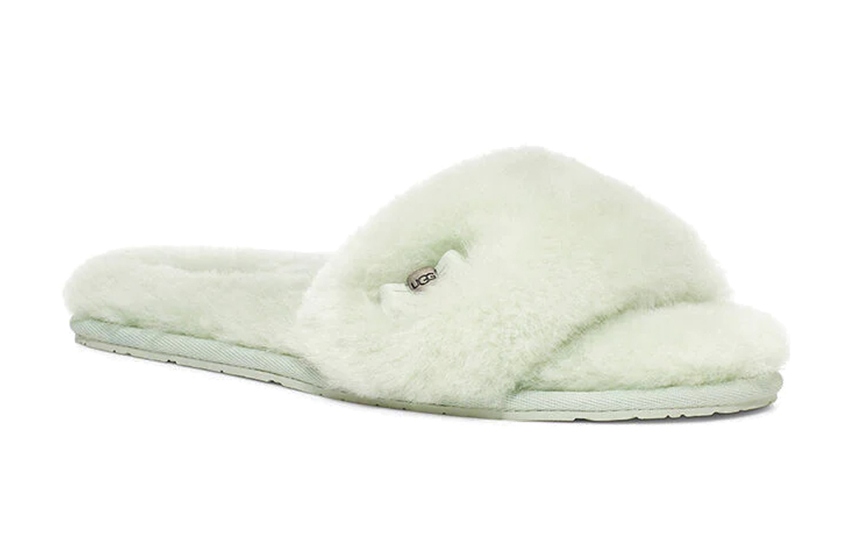 Lookbook (W) UGG Fluff Slide 'Mint Green Metallic Bow' - Selipar Fluff Hijau Mint Riben Metalik 1005565-RMN