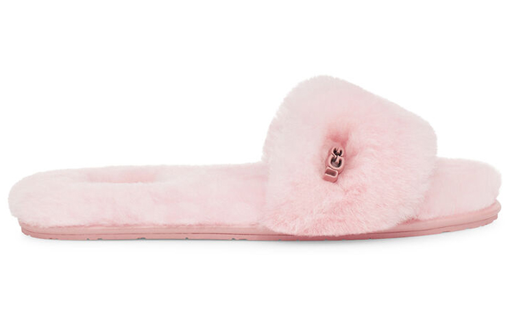 Order UGG Fluff Slide 羊毛絨皮風尚拖鞋 女款 粉色