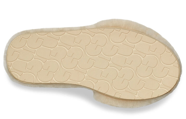 Purchase (W) UGG Fluff Slide 'Sheepskin Cream' - Krim Bulu Domba UGG Fluff Slide 1127310-NAT
