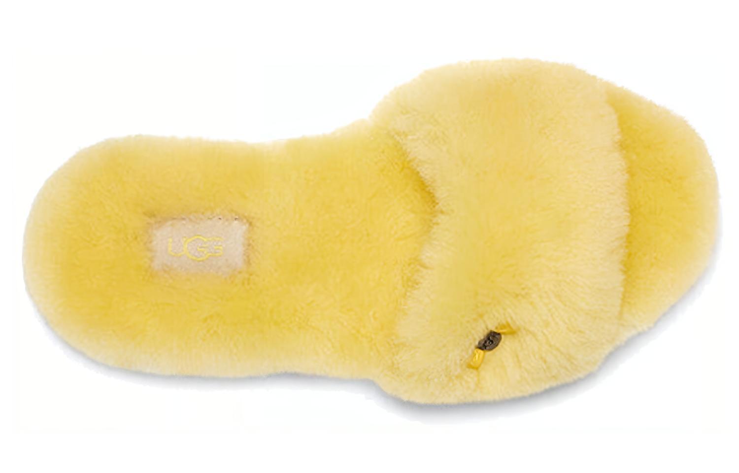 Shop (W) UGG Fluff Slide Amarillo 'Lazo Metálico' 1005565-MRT
