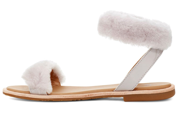 Buy (W) UGG Fluff Springs Outdoor Offene Zehen Sportsandalen Weiß 1101438-FEA