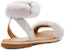 (W) UGG Fluff Springs Sandal Sukan Hujung Terbuka Putih 1101438-FEA