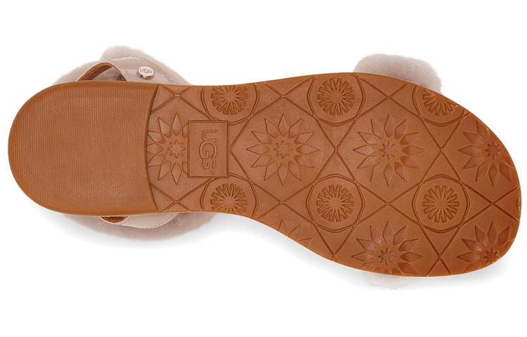 Details for (W) UGG Fluff Springs Outdoor Offene Zehen Sportsandalen Weiß 1101438-FEA