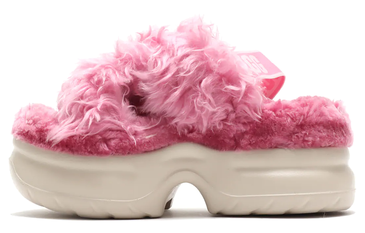 (Women) UGG Fluff Sugar 'Pinkred White' 1117325-PINK