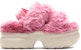 (W) UGG Fluff Sugar 'Pinkred White' Merah Jambu Putih 1117325-PINK