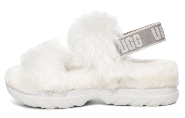(Women) UGG Fluff Sugar Sandal 1119999-WHT