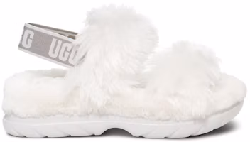 Order (W) UGG Fluff Sugar Sandal Wanita 1119999-WHT