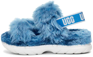 (Women) UGG Fluff Sugar Sandal 'Blue' 1119999-SEAL (Women) UGG Fluff Sugar Sandal 'Blue' 1119999-SEAL