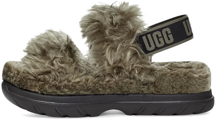 (Women) UGG Fluff Sugar Sandal 'Olive' 1119999-BTOL Buy (Women) UGG Fluff Sugar Sandal 'Olive' 1119999-BTOL