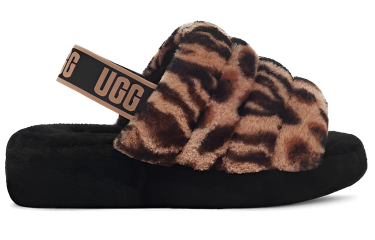 Order UGG 羊皮毛一體 套足 時尚涼拖 女款 棕色