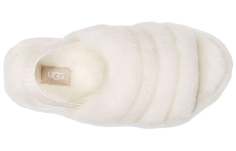 Shop (W) UGG Fluff Yeah 白色拖鞋 1095119-White
