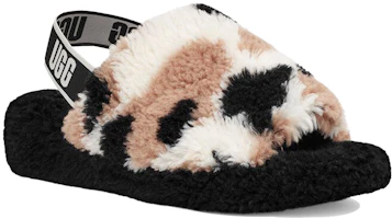 Lookbook (Women) UGG Fluff Yeah 'White Black Brown' 1125231-BLK