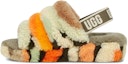 Buy (W) UGG Fluff Yeah Cali Collage Slide Olive - Selipar Bulu Lembut Hijau Zaitun 1118164-OLV