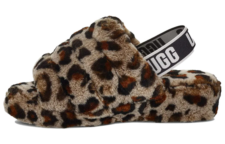 (Women) UGG Fluff Yeah Leopard Slipper Leopard print 1106252-AMP
