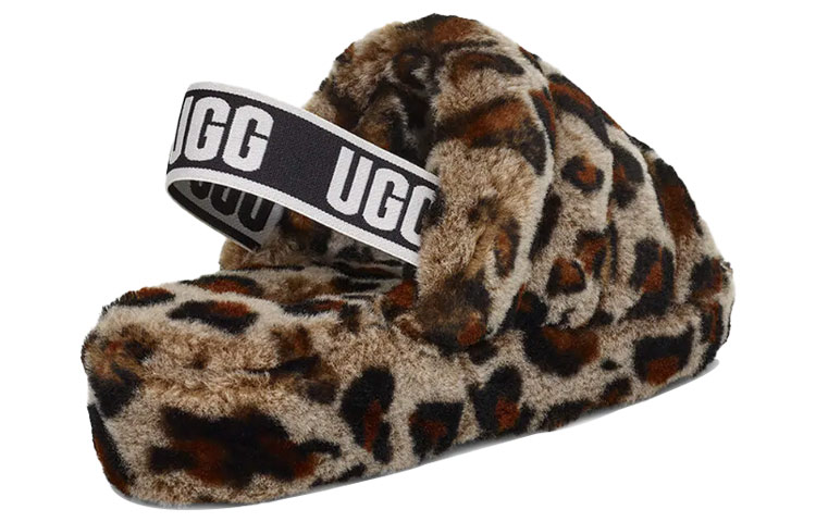 Shop (W) UGG Fluff Yeah Ciabatta Leopardata Stampa Leopardo 1106252-AMP
