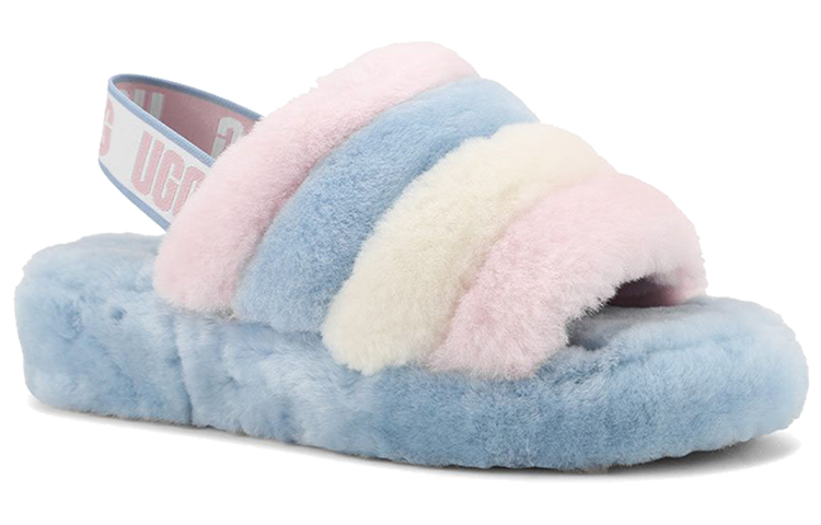 Lookbook (W) UGG Fluff Yeah Sandalen Roze Blauw 1114751-PSTR