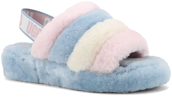 (W) UGG Fluff Yeah Sandalen Roze Blauw 1114751-PSTR Lookbook (W) UGG Fluff Yeah Sandalen Roze Blauw 1114751-PSTR
