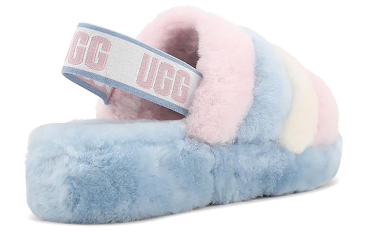 Shop (W) UGG Fluff Yeah Sandalen Roze Blauw 1114751-PSTR