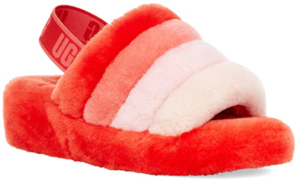 Lookbook (W) UGG Fluff Yeah Sandal Merah Putih 1097169-LFMLT
