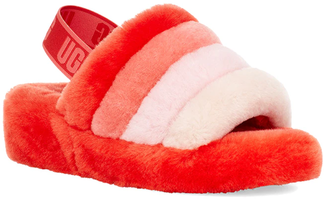 (W) UGG Fluff Yeah Sandalias Rojo Blanco 1097169-LFMLT Lookbook (W) UGG Fluff Yeah Sandalias Rojo Blanco 1097169-LFMLT