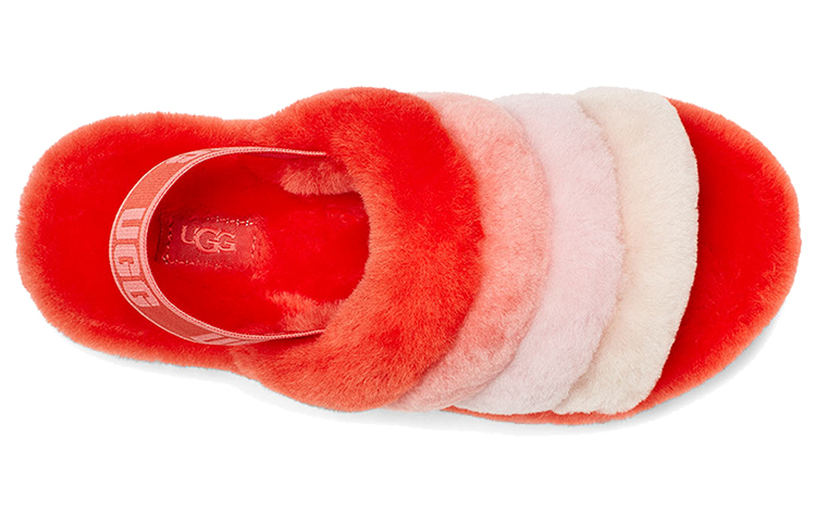 Purchase (W) UGG Fluff Yeah Sandalias Rojo Blanco 1097169-LFMLT