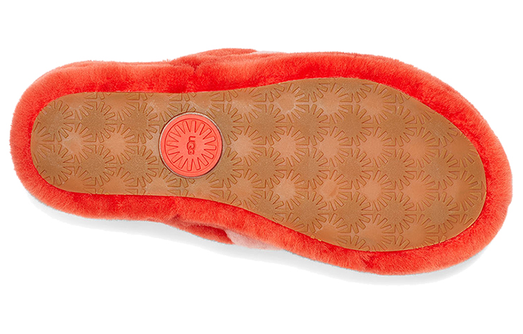 Details for (W) UGG Fluff Yeah Sandalias Rojo Blanco 1097169-LFMLT
