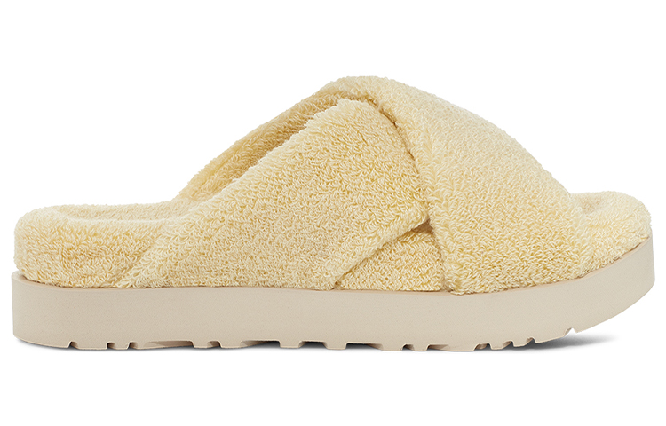 (W) UGG Fluff Sugar Terry Cross Slide 'Yellow' 圖 2