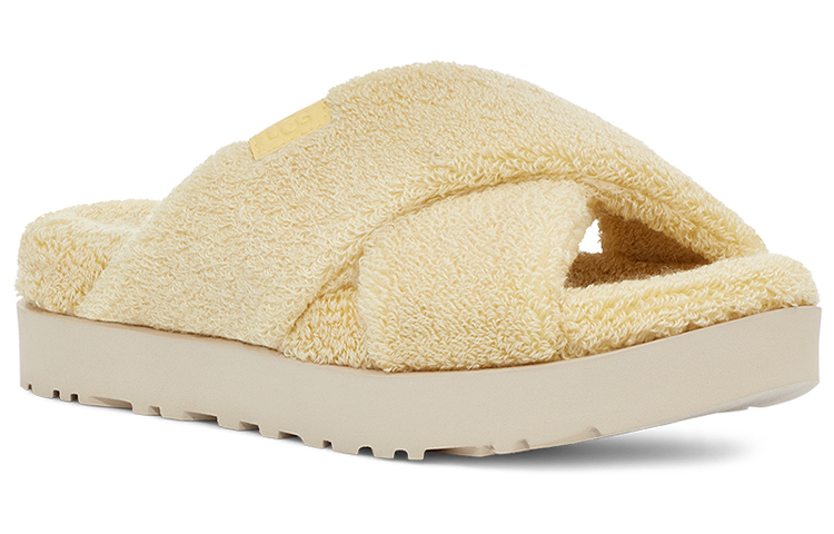 (W) UGG Fluff Sugar Terry Cross Slide 'Yellow' 圖 3