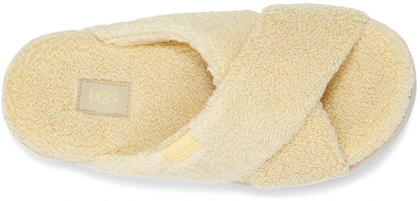 UGG 絨面休閒交叉 時尚涼拖 女式 香蕉布丁色 Purchase UGG 絨面休閒交叉 時尚涼拖 女式 香蕉布丁色