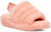 Lookbook UGG Fluff Yeah Slide 簡約休閒厚底毛毛時尚拖鞋 女款 貝佛利粉