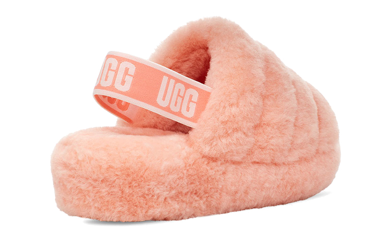 Purchase UGG Fluff Yeah Slide 簡約休閒厚底毛毛時尚拖鞋 女款 貝佛利粉