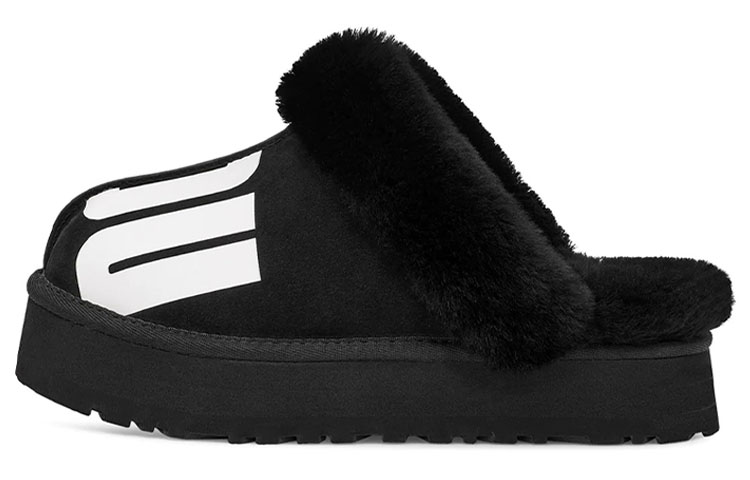 (W) UGG Fluff Yeah Slide 'Black'