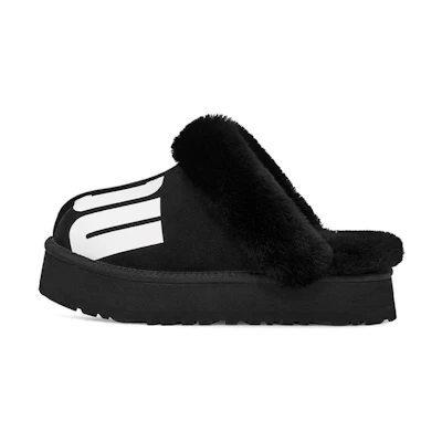 (W) UGG Fluff Yeah Slide 'Black'
