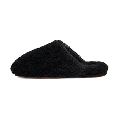 (W) UGG Maxi Curly Slide 'Black'
