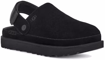 Shop UGG 絨面 時尚休閒 時尚涼拖 女款 黑色