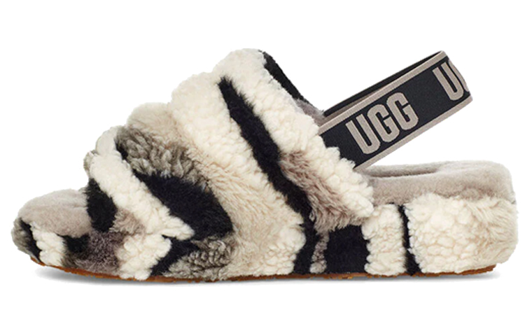 Buy (W) UGG Fluff Yeah Slide 'Hitam Abu-abu' 1118164-BCKG