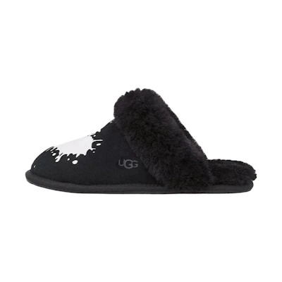 (W) UGG Fluff Yeah Slide 'Black Print'