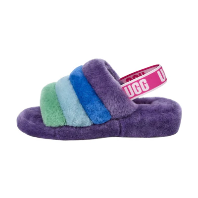 (W) UGG Fluff Yeah Slide 'Blue Purple'