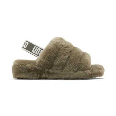 (W) UGG Fluff Yeah Slide 'Burnt Olive'