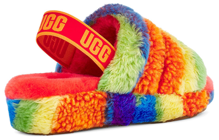 (W) UGG Fluff Yeah Slide 'Cali Collage Rainbow' 圖 5