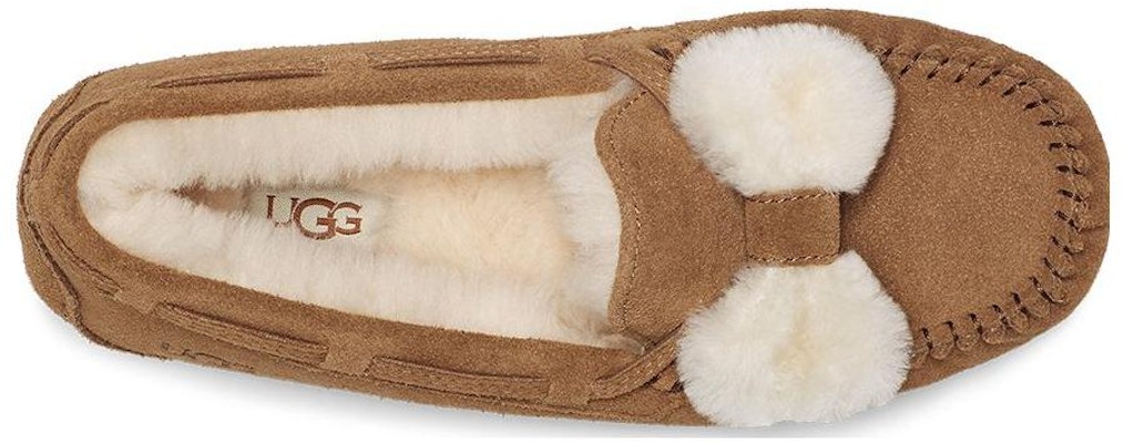 UGG 毛絨舒適悠閒 平底鞋 女款 栗色 Lookbook UGG 毛絨舒適悠閒 平底鞋 女款 栗色