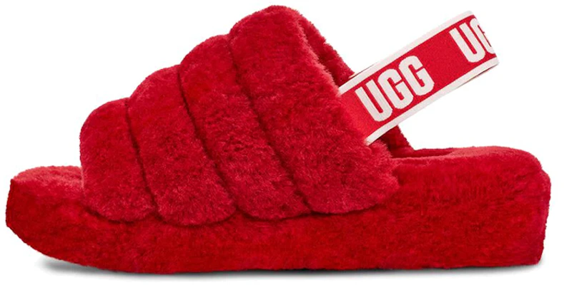 Red 2025 ugg slides