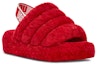 Lookbook (W) UGG Fluff Yeah Slide 'Merah Ribbon' 1095119-RBRD