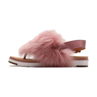 (W) UGG Fluff Yeah Slide 'Dawn Pink'