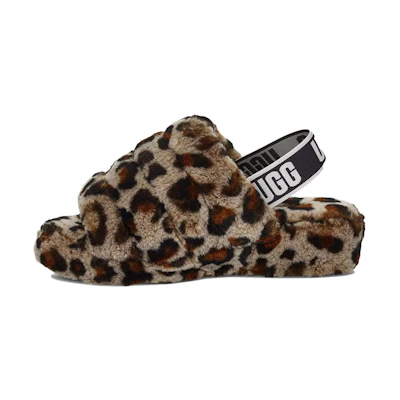 (W) UGG Fluff Yeah Leopard Slipper Leopard print