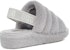 (W) UGG Fluff Yeah Slide 'Kelabu Metalik' 1127116-MGR